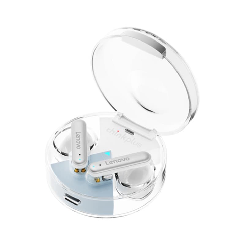 Слушалки Lenovo Thinkplus Live Pods (LP10), безжични, Bluetooth, микрофон, IPX5 защита, 13mm говорители, бели