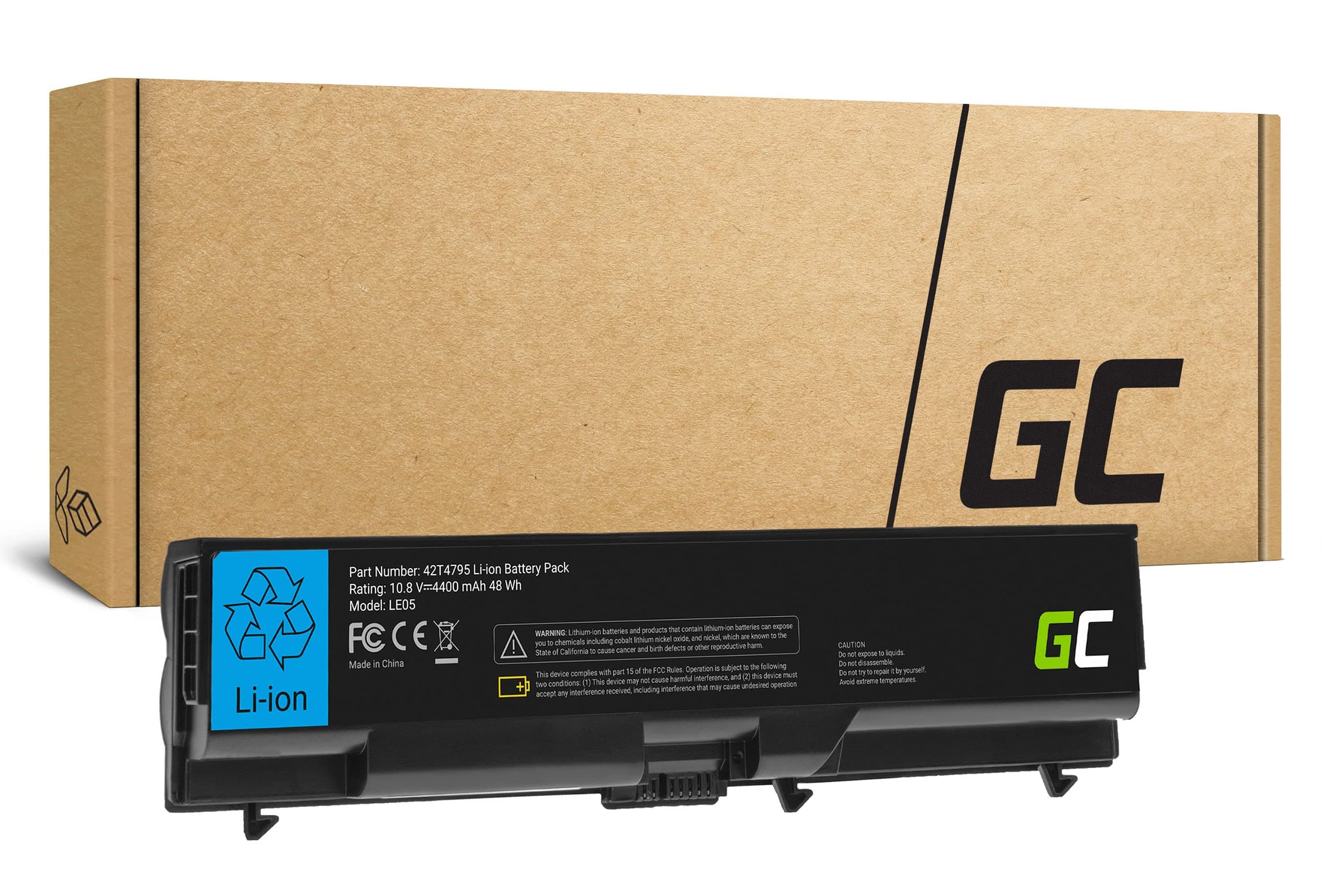 Батерия за лаптоп GREEN CELL, IBM Lenovo ThinkPad T410 T420 T510 T520 W510 Edge 14 15 E525, 10.8V, 4400mAh