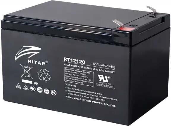 Оловна Батерия RITAR, (RT12120) AGM, 12V, 12 Ah, 151/ 98/ 95 mm, Терминал2