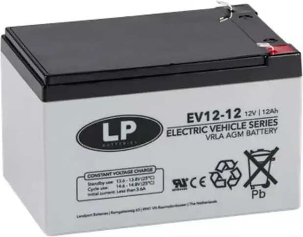 Оловна батерия RITAR EV12-12, AGM, 12V / 12 Ah, Терминал2, За електрически колички