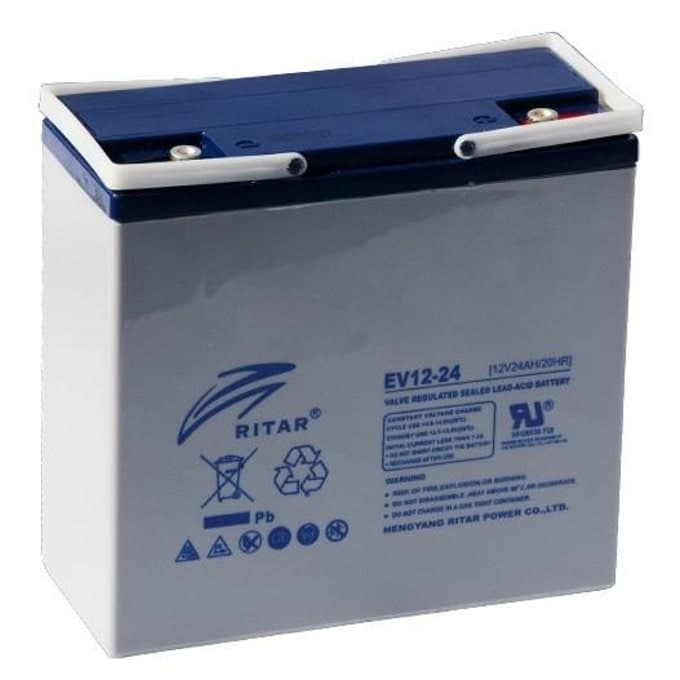 Оловна Батерия RITAR (EV12-24), AGM, 12V, 24Ah, За електрически колички