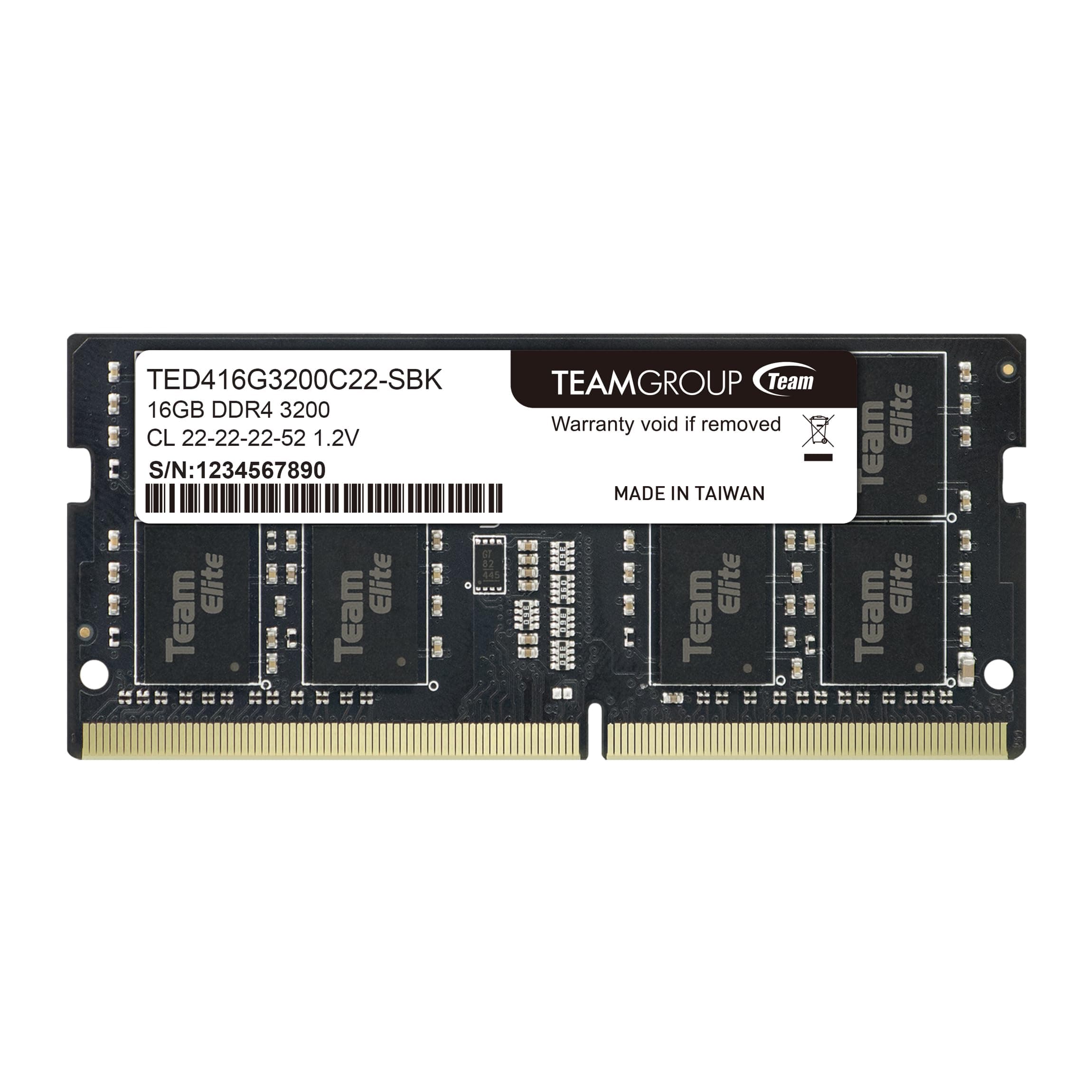 Памет Team Group Elite DDR4 SO-DIMM 16GB 3200MHz CL22 1.2V TED416G3200C22-S01