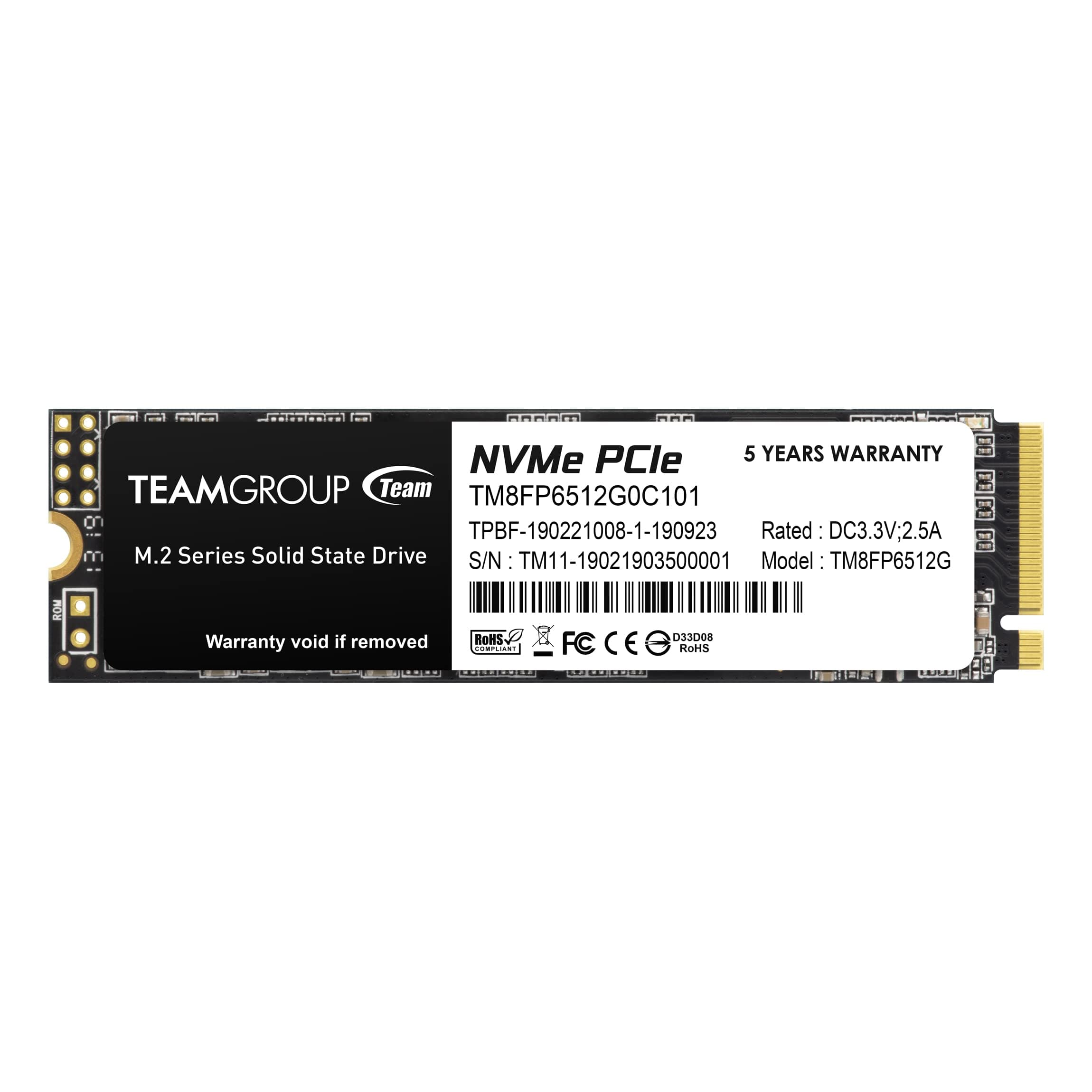 SSD Team Group MP33, M.2 2280 512GB PCI-e 3.0 x4 NVMe