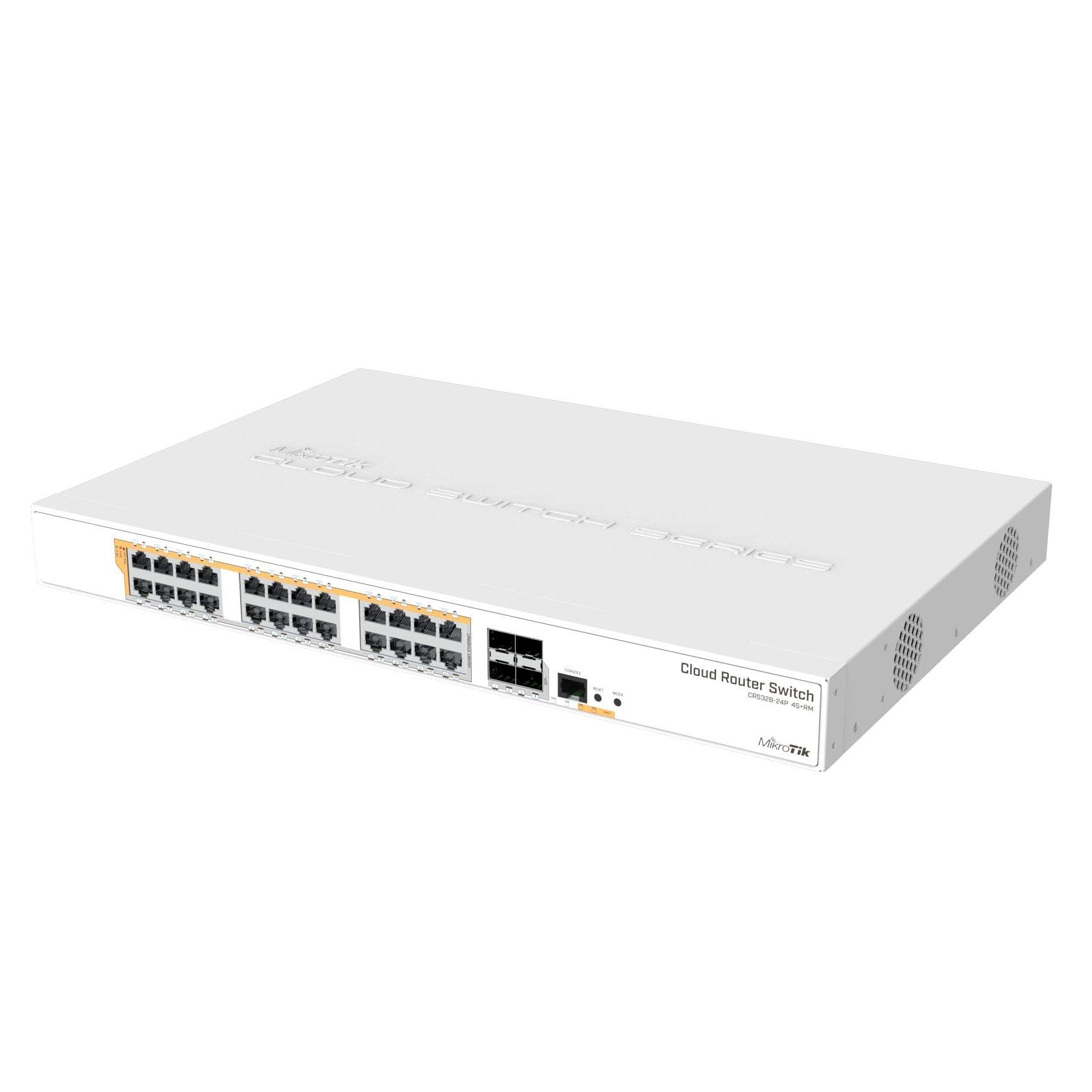 Суич Mikrotik CRS328-24P-4S-RM, 24xGigabit LAN, L2/L3, 4xSFP+ cages