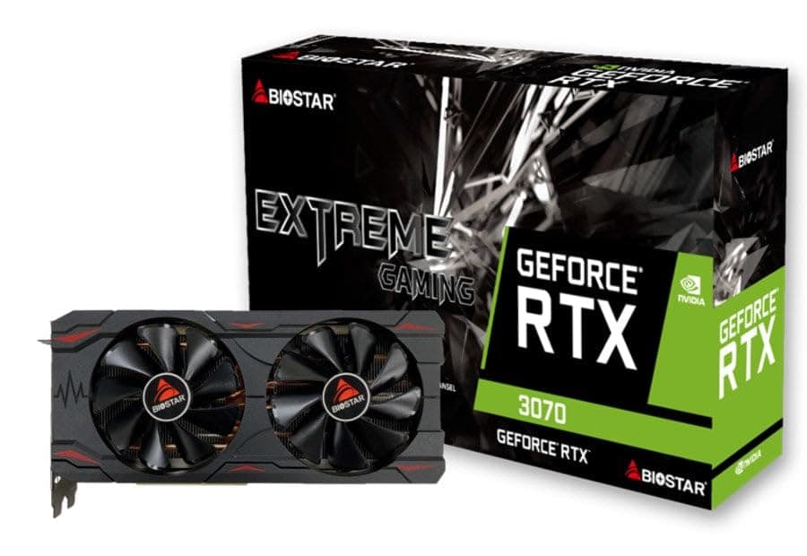 Видео карта BIOSTAR GeForce RTX 3070 EXTREME GAMING, 8GB GDDR6, 256 Bit, DP, HDMI