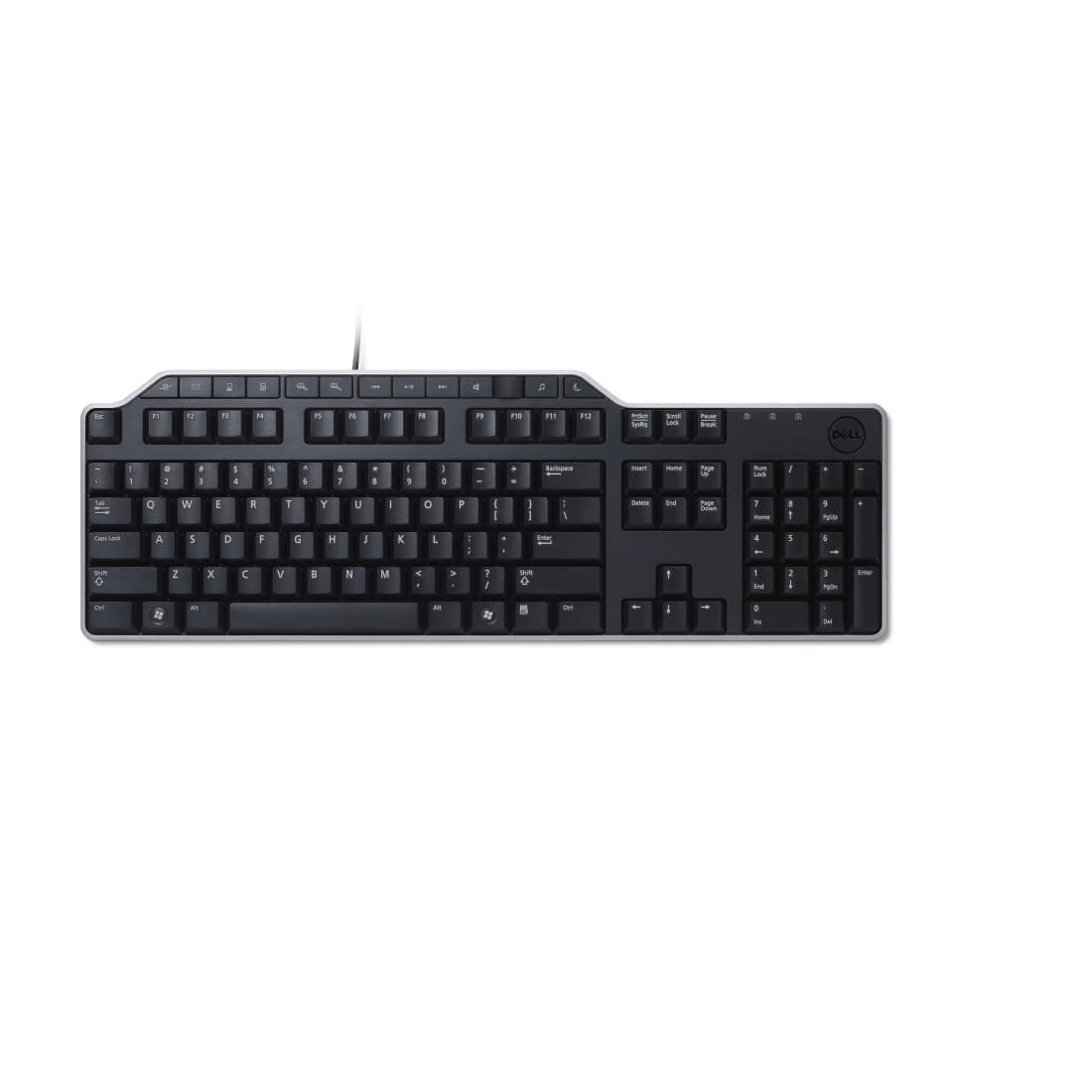 Клавиатура Dell KB522, мултимедийна, 2-портов USB хъб, черна, USB