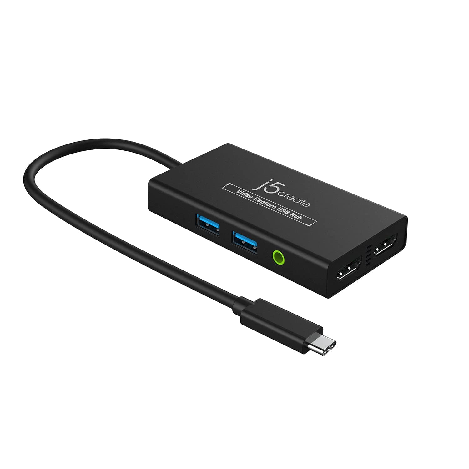 Кепчер j5create JVA01, HDMI - HDMI, USB-C хъб, Черен