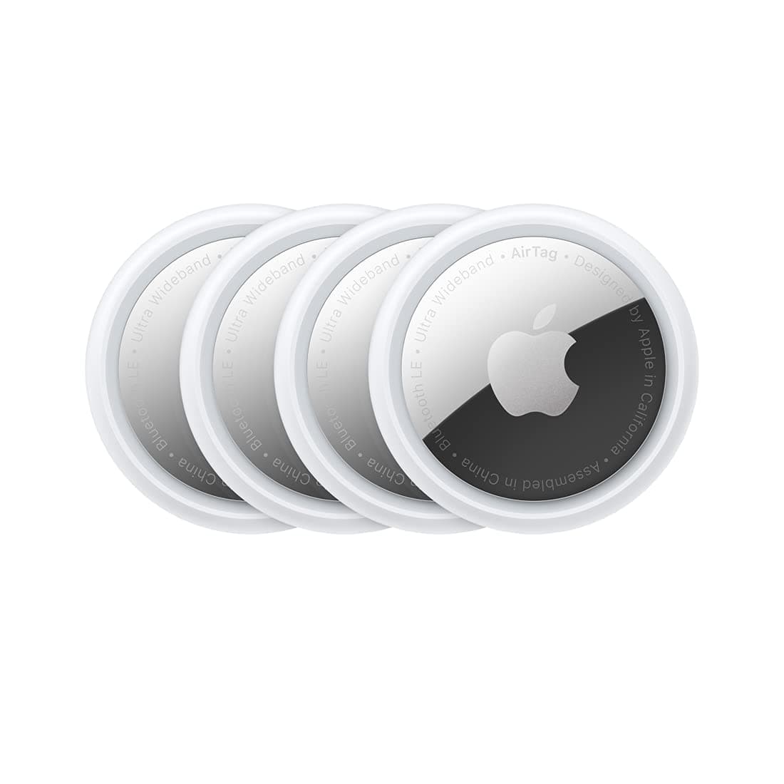 Смарт таг Apple AirTag, 4 броя, Bluetooth, Ultra Wideband технология, бял