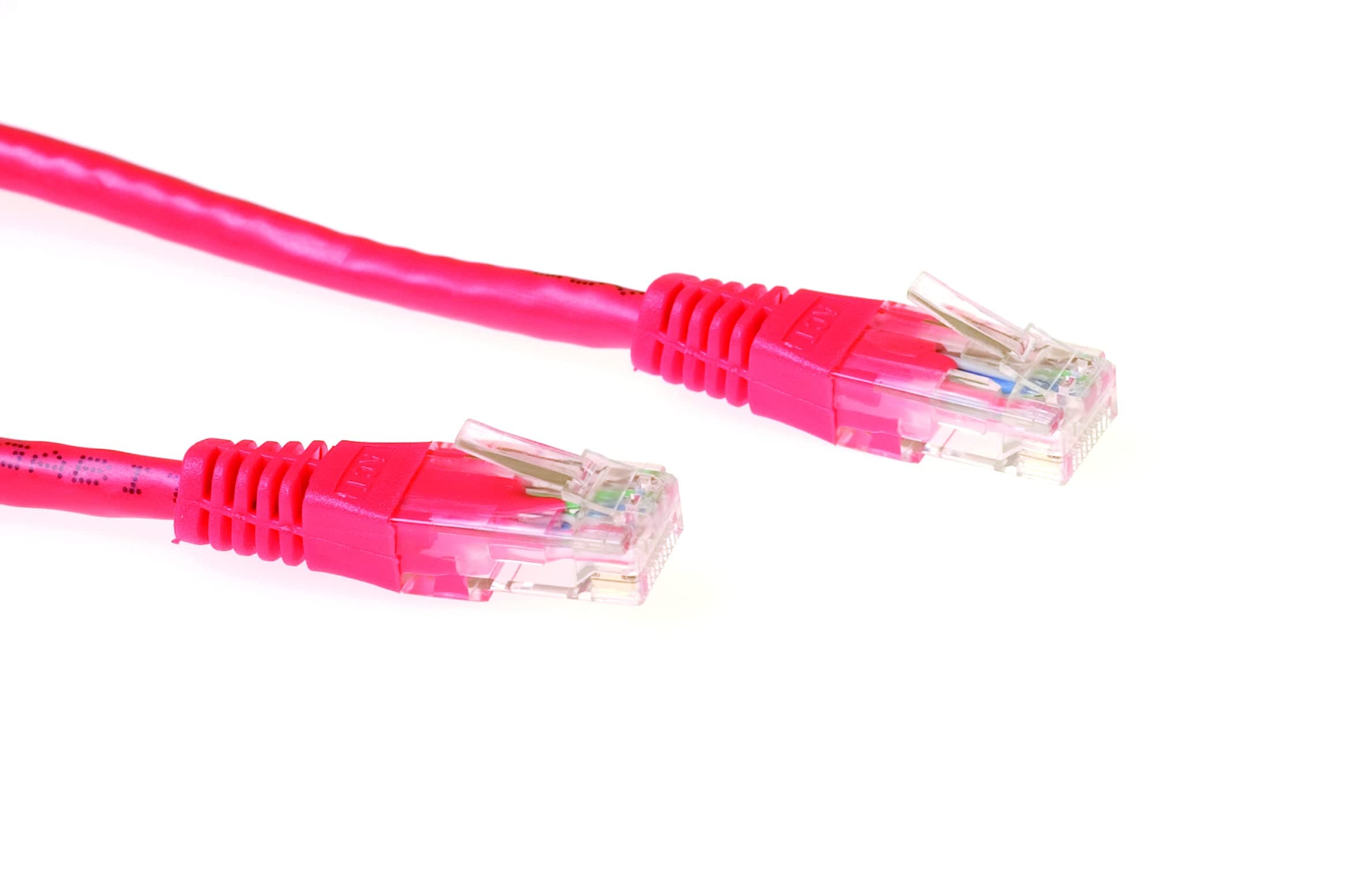 Мрежов пач кабел ACT U/UTP, CAT 6, RJ-45 - RJ-45, 1 m, Медни проводници, Червен, Булк опаковка