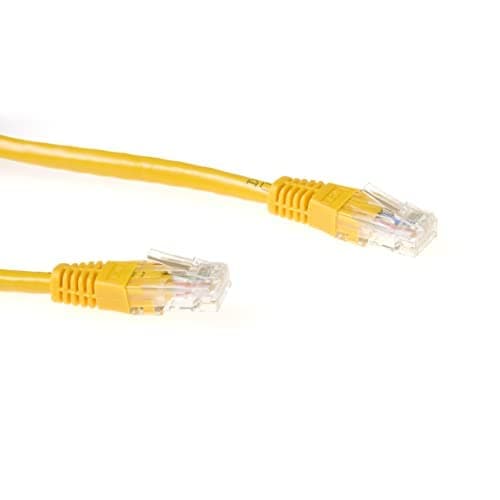 Мрежов пач кабел ACT U/UTP, CAT 6, RJ-45 - RJ-45, 1.5 m, Медни проводници, Жълт, Булк опаковка