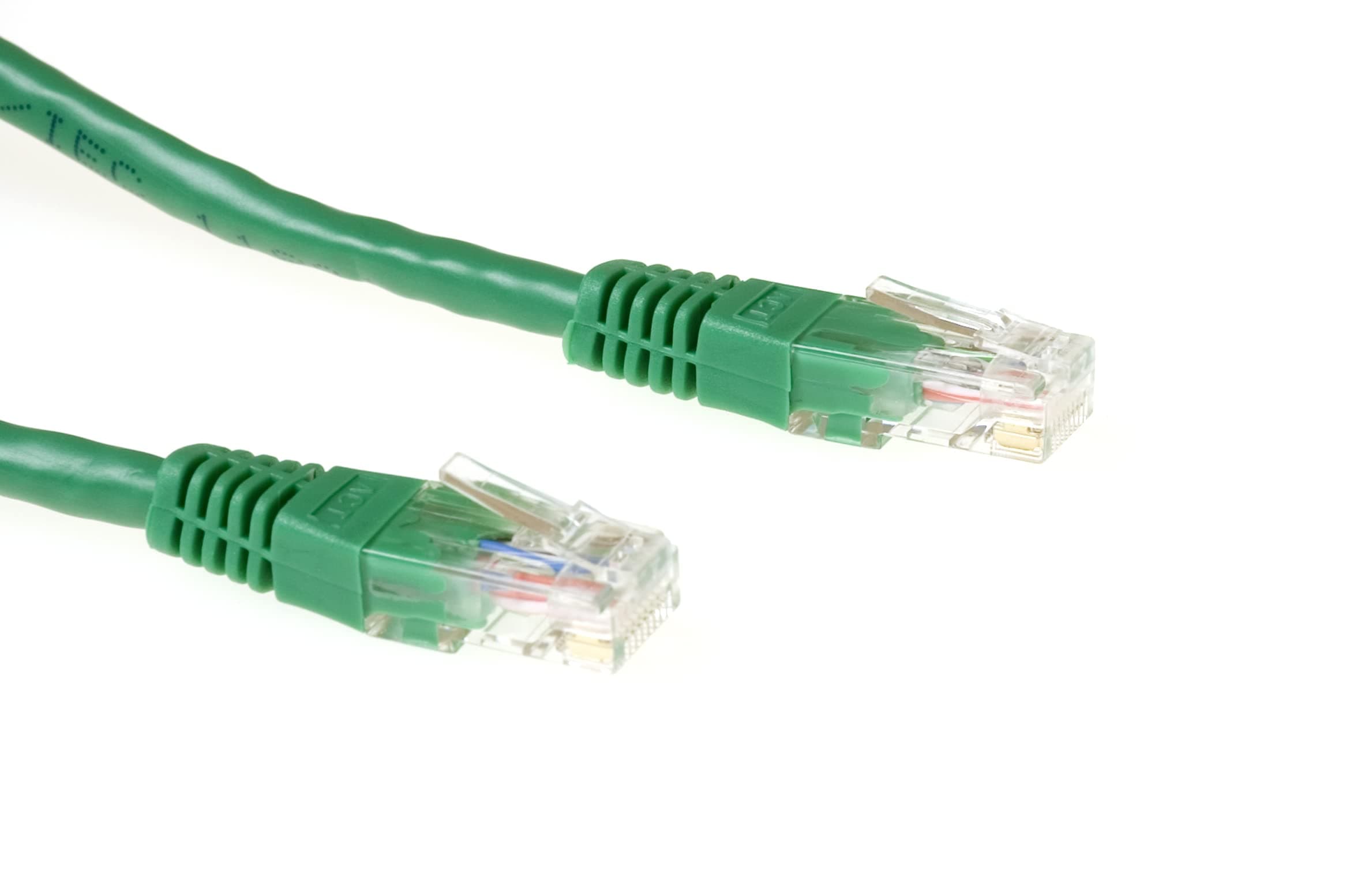 Мрежов пач кабел ACT U/UTP, CAT 6, RJ-45 - RJ-45, 3.0 m, Медни проводници, Зелен, Булк опаковка