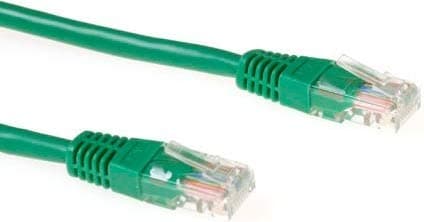 Мрежов пач кабел ACT U/UTP, CAT 6, RJ-45 - RJ-45, 7.0 m, Медни проводници, Зелен, Булк опаковка