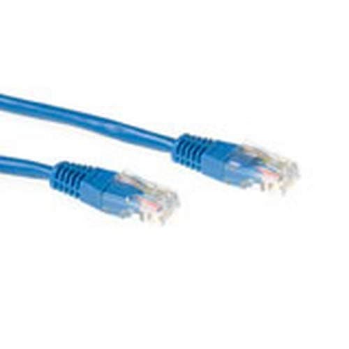 Мрежов пач кабел ACT U/UTP, CAT 6, RJ-45 - RJ-45, 10.0 m, Медни проводници, Син, Булк опаковка