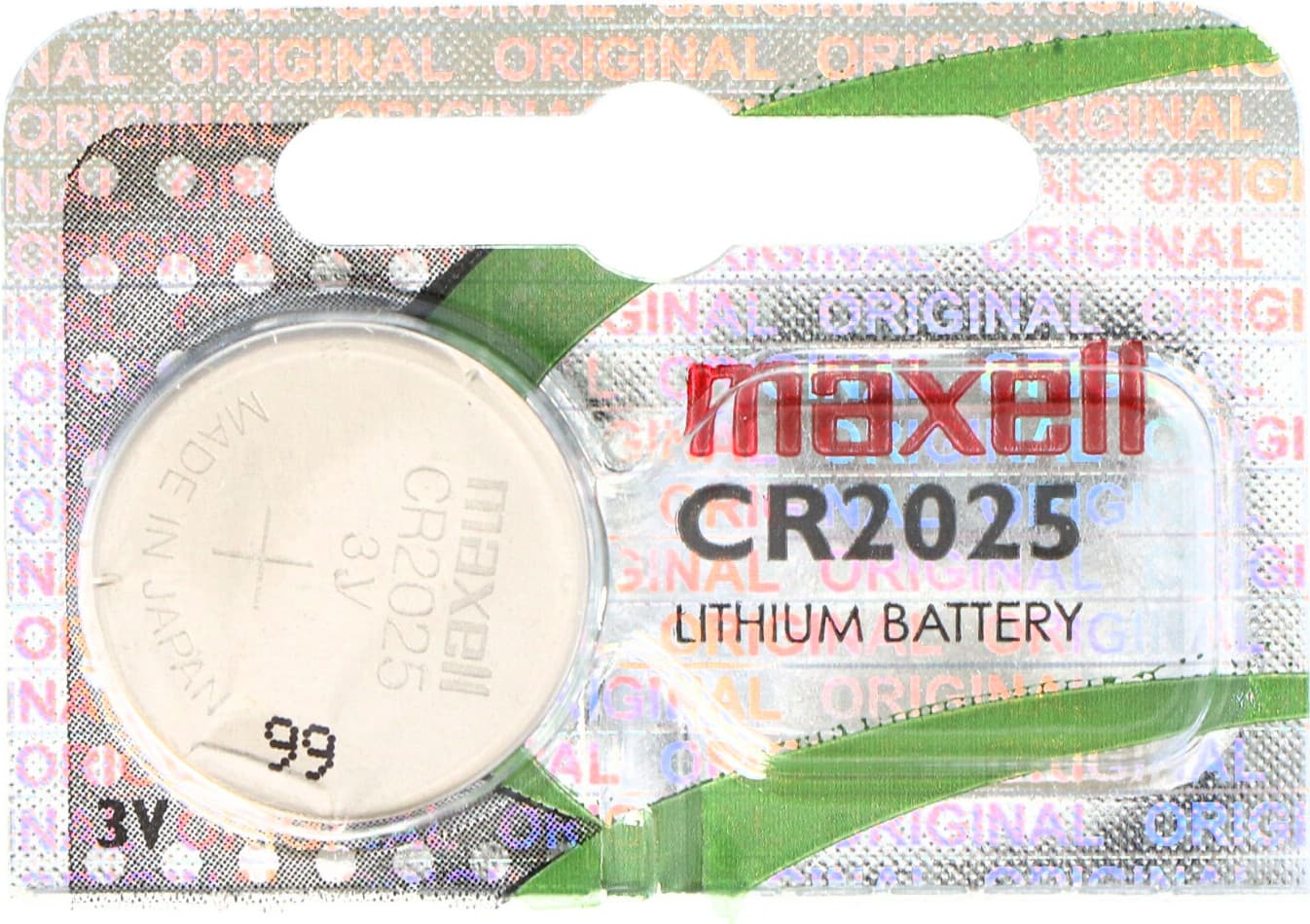 Бутонна батерия литиева CR2025 3V 5бр. в блистер /цена за 1 бр. батерия/ MAXELL