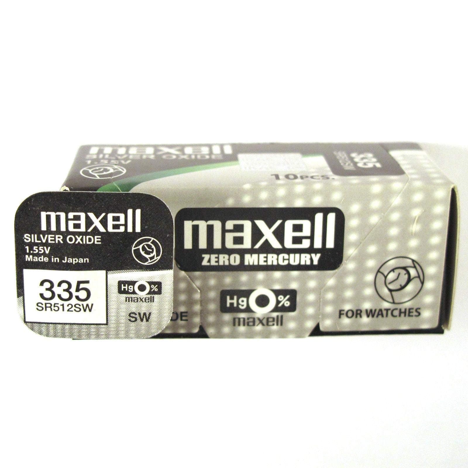Бутонна батерия сребърна MAXELL SR512 SW /335 1.55V