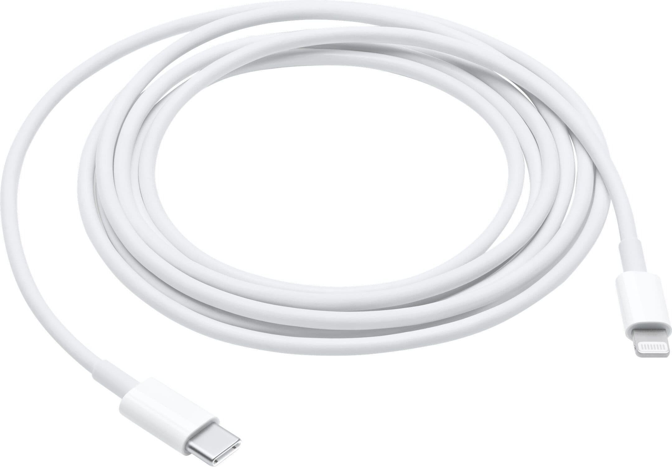 Кабел Apple MQGH2ZM/A, от USB C(м) към Lightning(м), 2m, бял