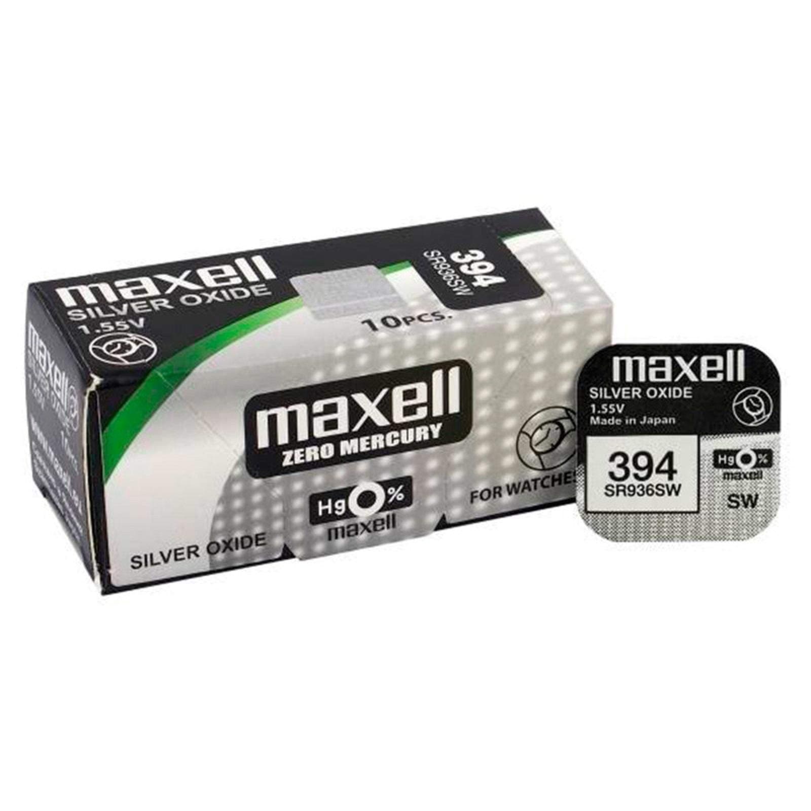 Бутонна батерия сребърна MAXELL SR936 SW /AG9/, 394 1.55V