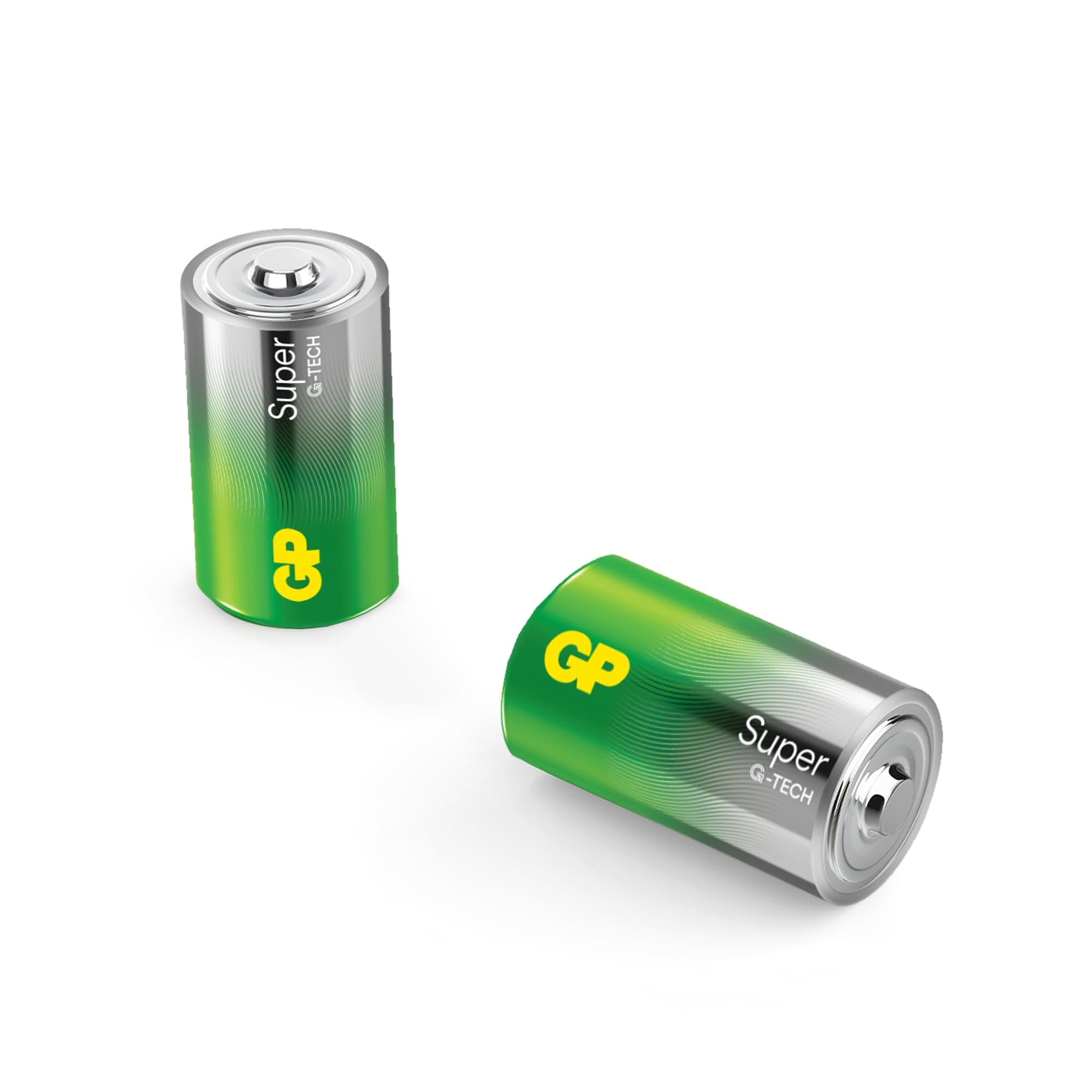 Алкална батерия GP SUPER LR20, 2 бр. в опаковка / shrink, 1.5V GP-BA-13A21-S2