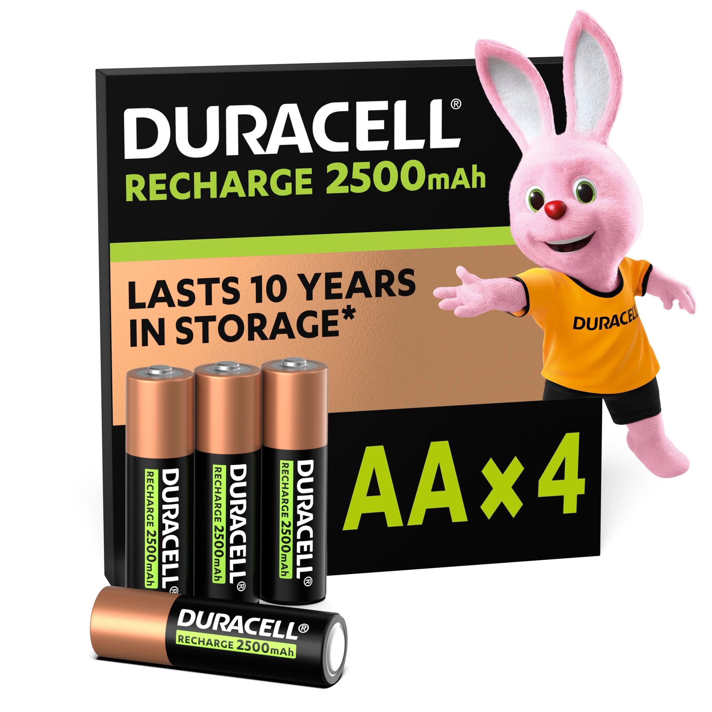 Акумулаторна батерия DURACELL R6 AA, 2500mAh NiMH, 1.2V, 4 бр. в опаковка