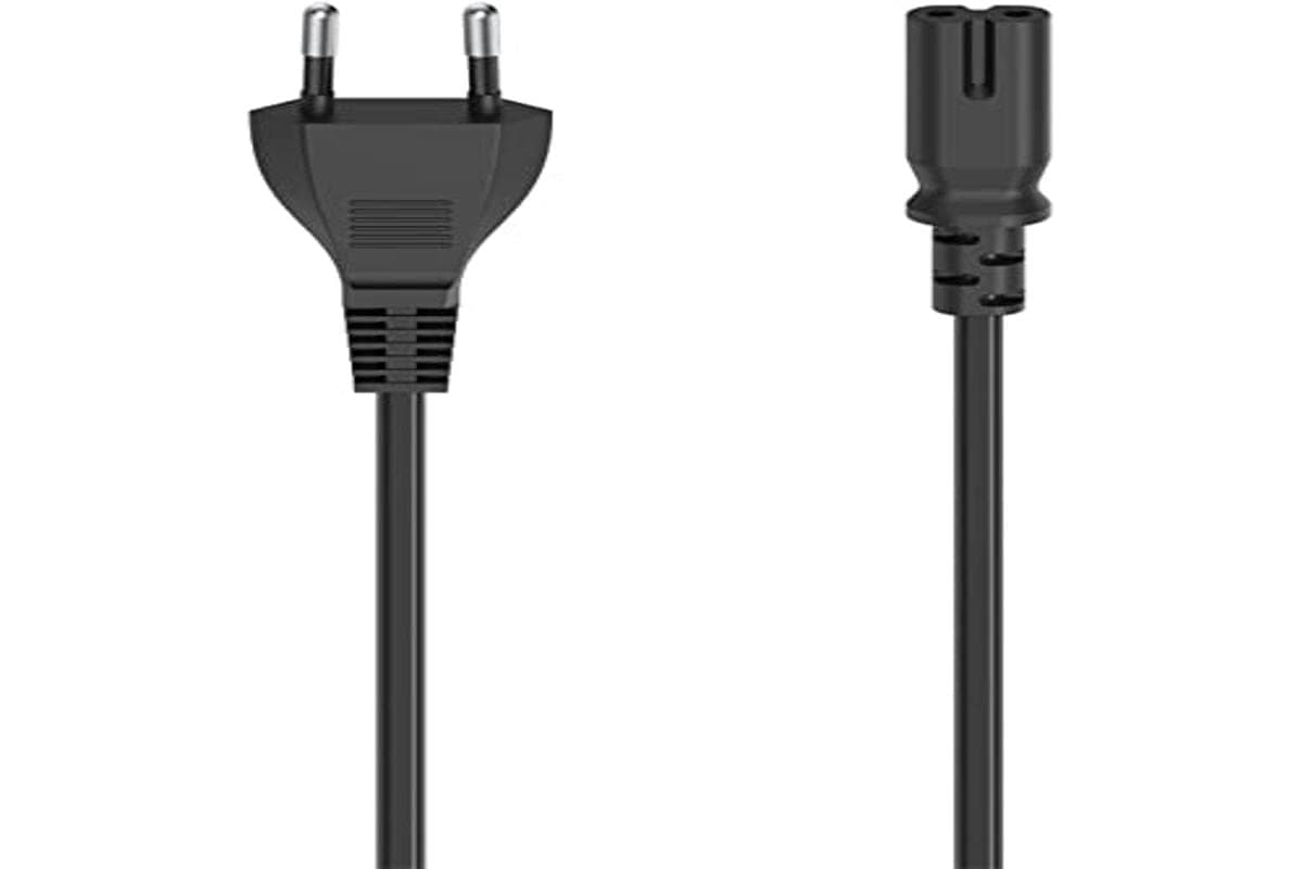 Захранващ кабел HAMA 200732, Euro-plug, 2pin(IEC C7) женско, 1.5 m, Черен