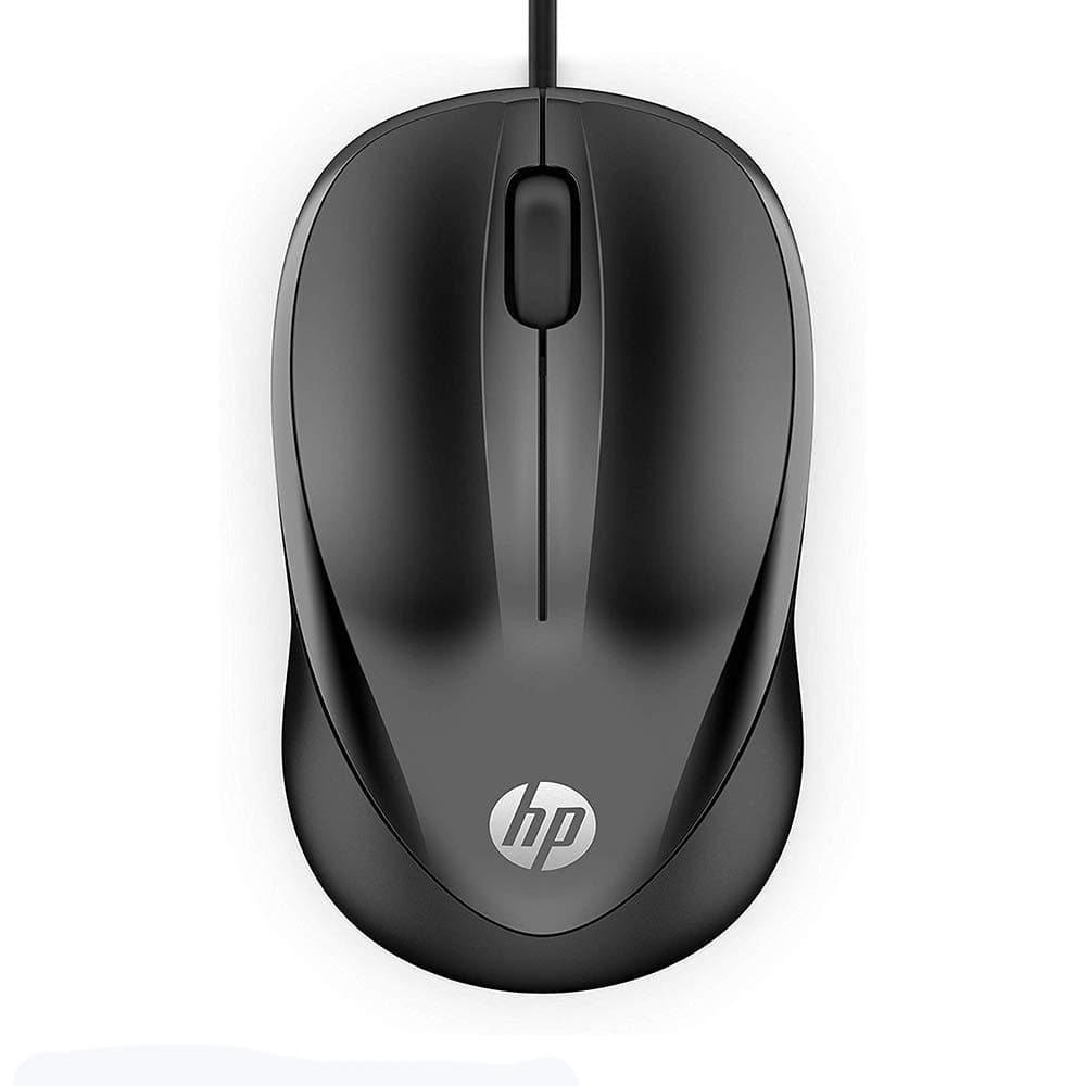 Мишка HP Wired Mouse 1000, оптична (1000 dpi), USB, черна