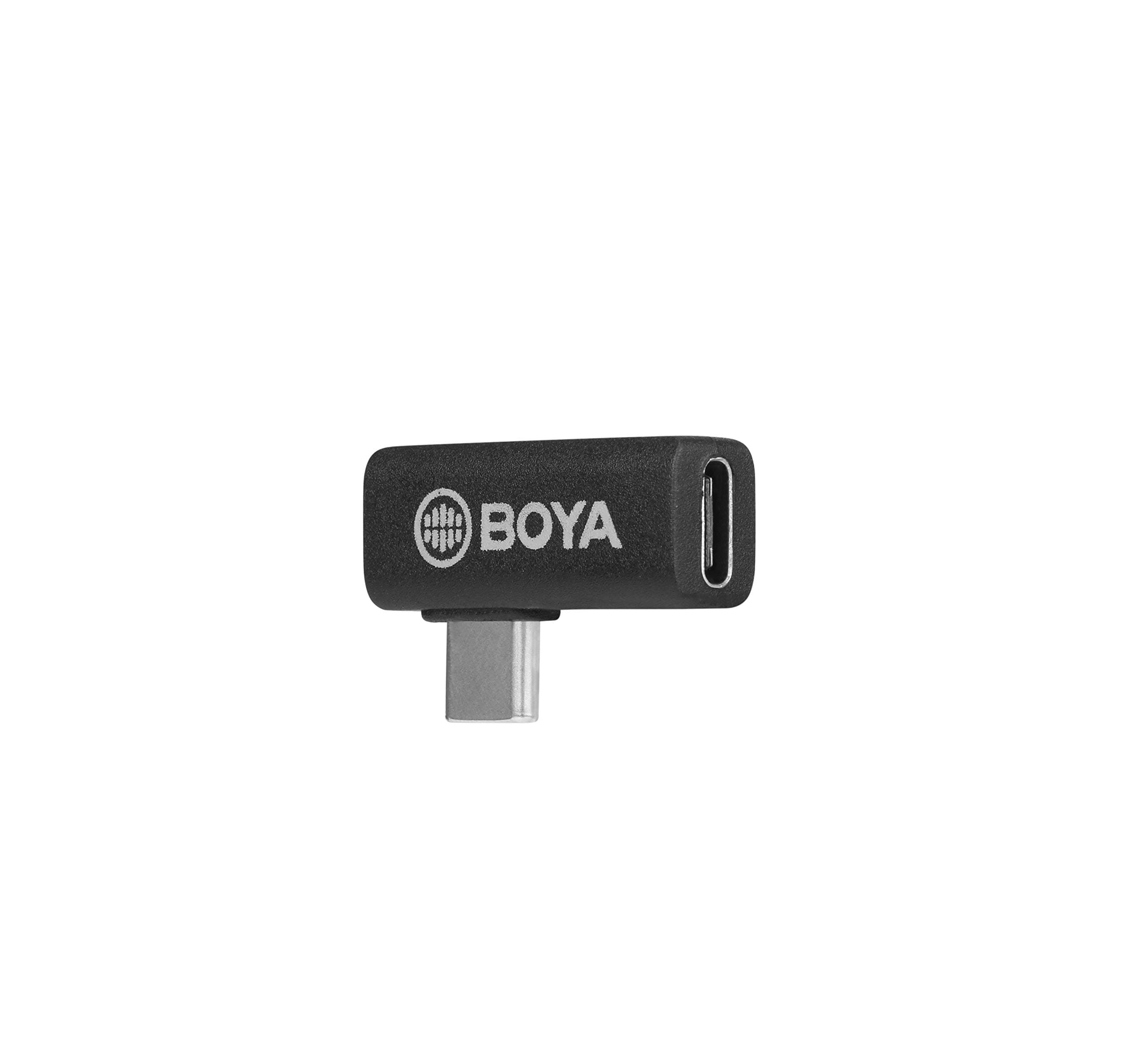 Адаптер BOYA USB-C женско към мъжко, Ъглов, Черен