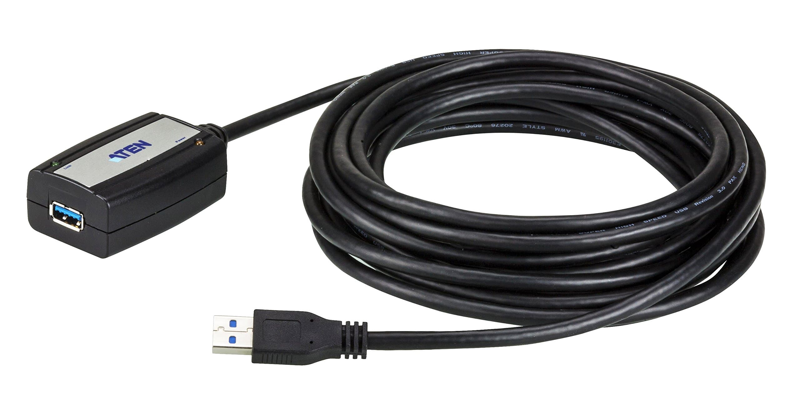 Удължителен кабел ATEN UE350A, USB-A мъжко - USB-A женско, 5 м, USB 3.0, Черен