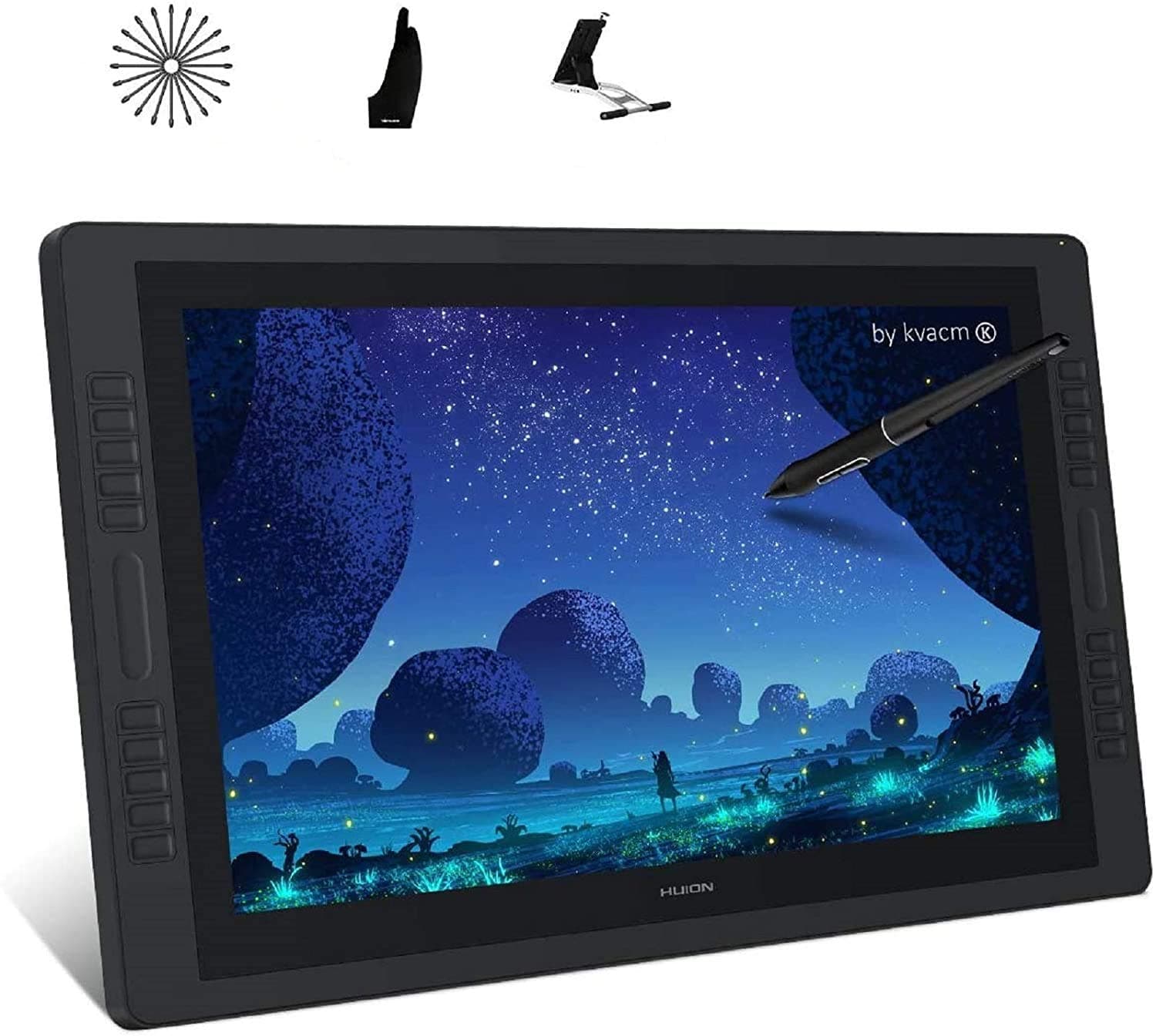 Графичен дисплей таблет HUION Kamvas Pro 13, USB-C, Черен/Сребрист