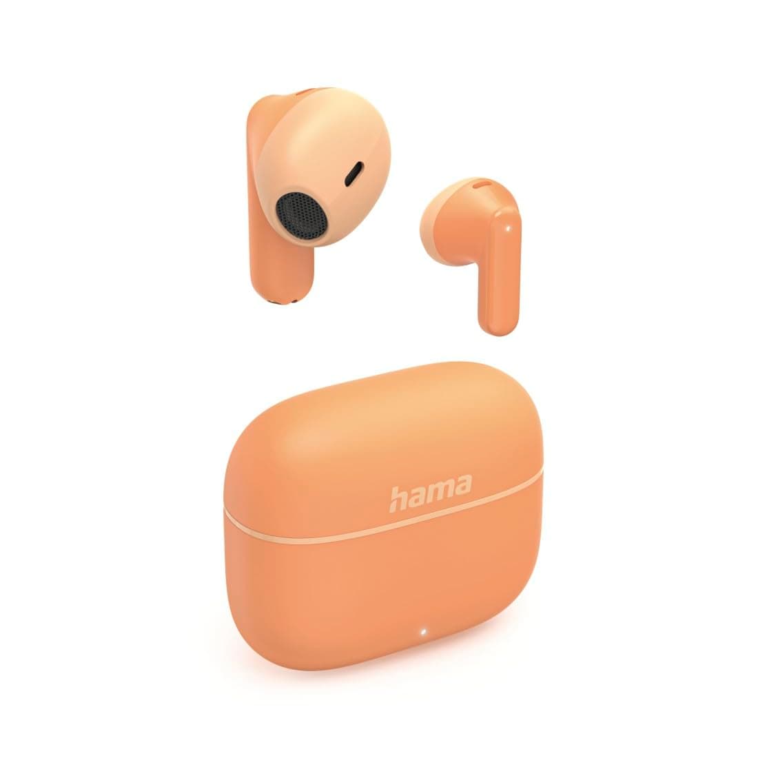 Слушалки Hama Freedom Light II, безжични, Bluetooth, микрофон, управление с гласови асистенти Google и Siri, до 5 часа време на работа, оранжеви