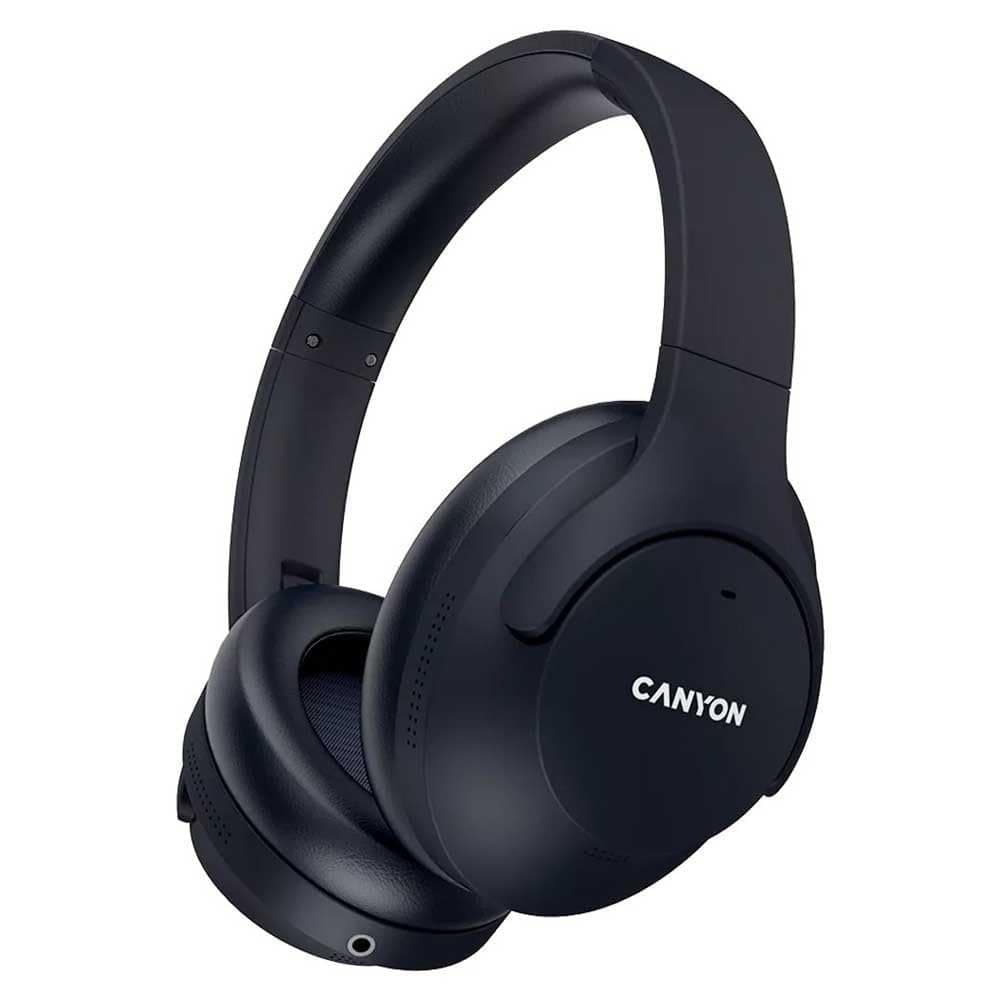 Слушалки Canyon OnRiff 10, жични/безжични, микрофон, Bluetooth, Jack 3.5mm, ANC, до 24 часа време на работа, черни