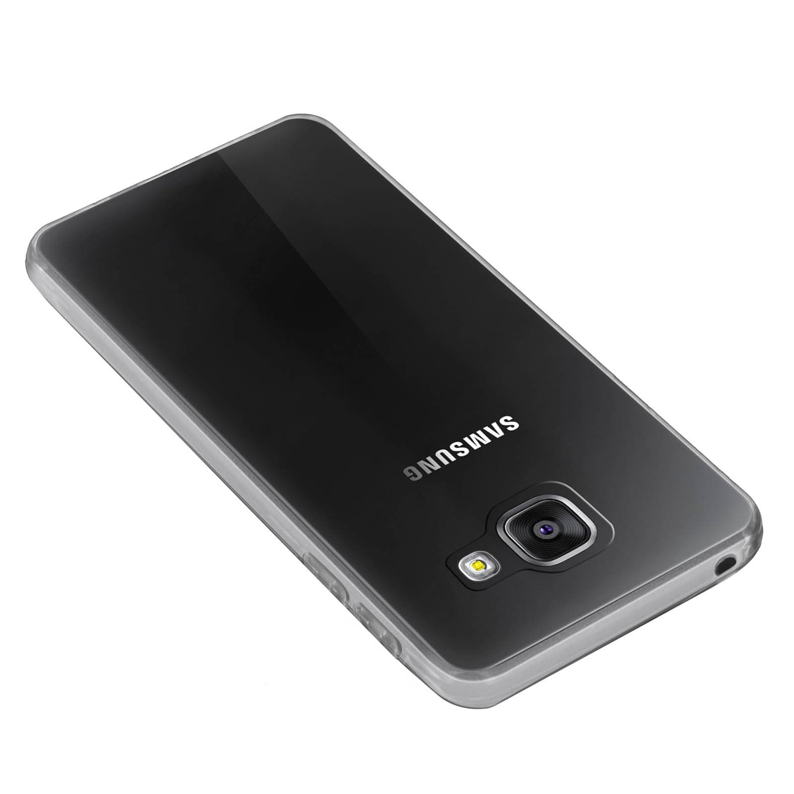 Тънък силиконов кейс и стъклено защитно покритие за дисплея на Samsung Galaxy A3 (2016) - 4smarts 360° Protection Set (прозрачен)