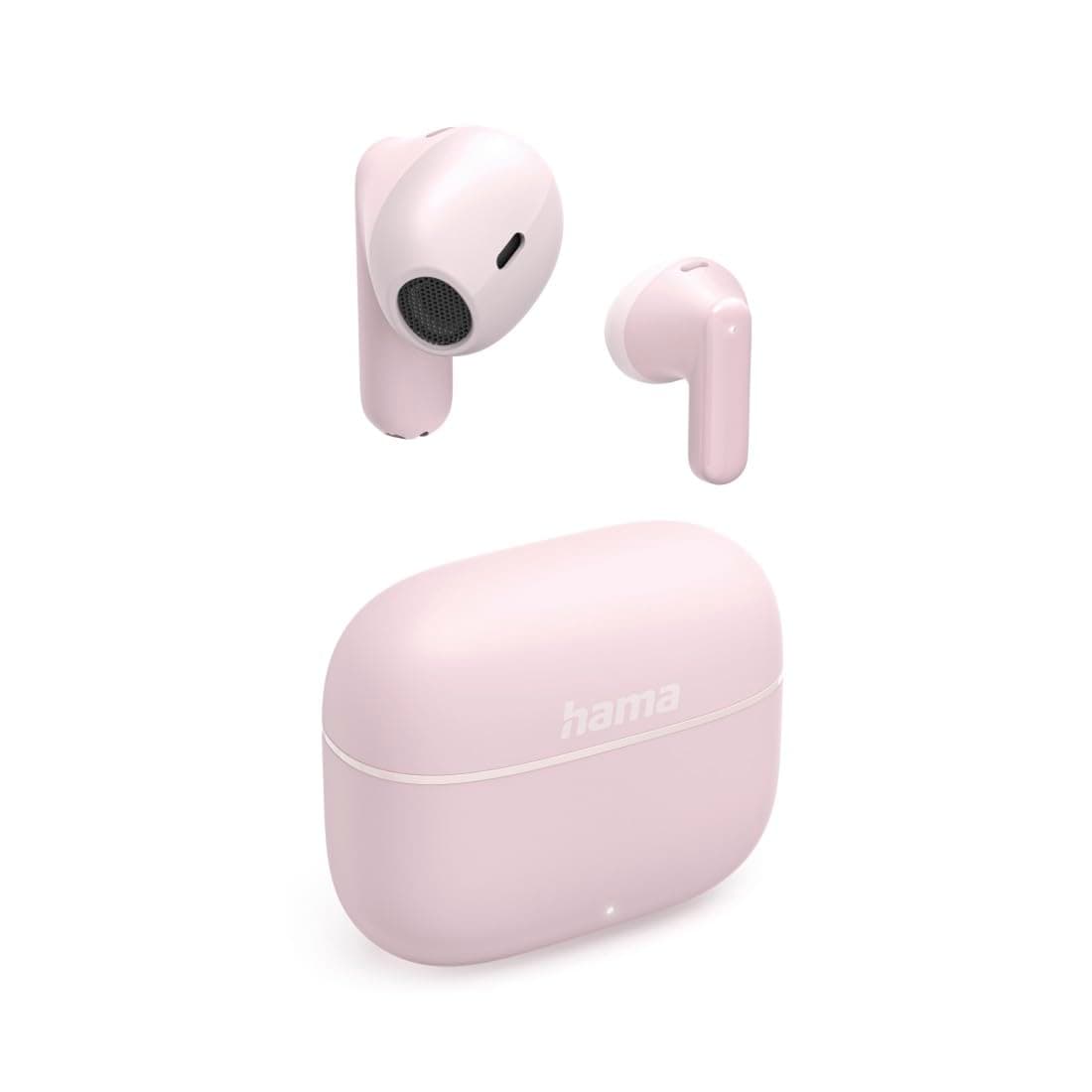 Слушалки Hama Freedom Light II, безжични, Bluetooth, микрофон, управление с гласови асистенти Google и Siri, до 5 часа време на работа, розови