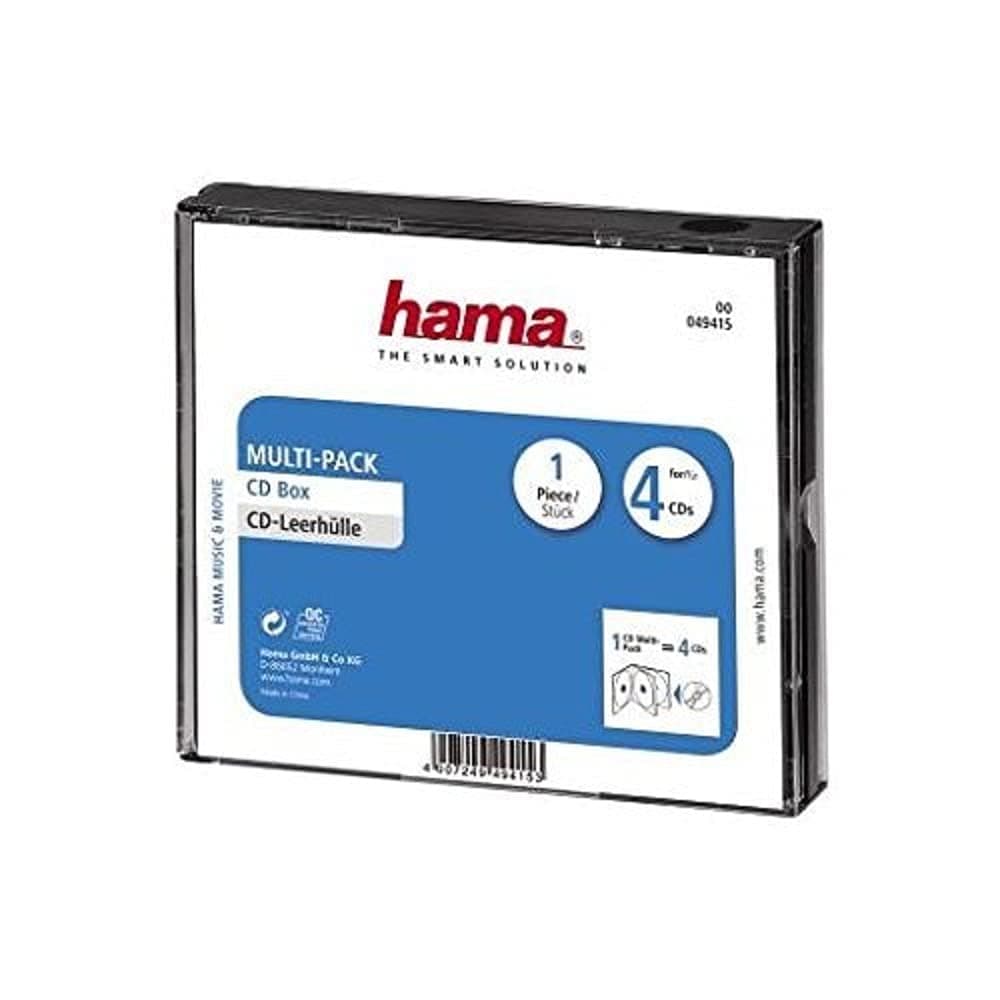 Кутийка за CD/DVD HAMA Multi-Pack 4, прозрачен/черен