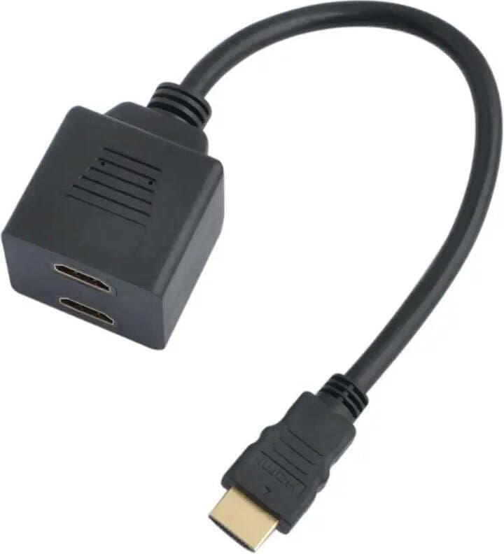 Конвертор (сплитер) ESTILLO, HDMI мъжко - 2 x HDMI женско, Черен