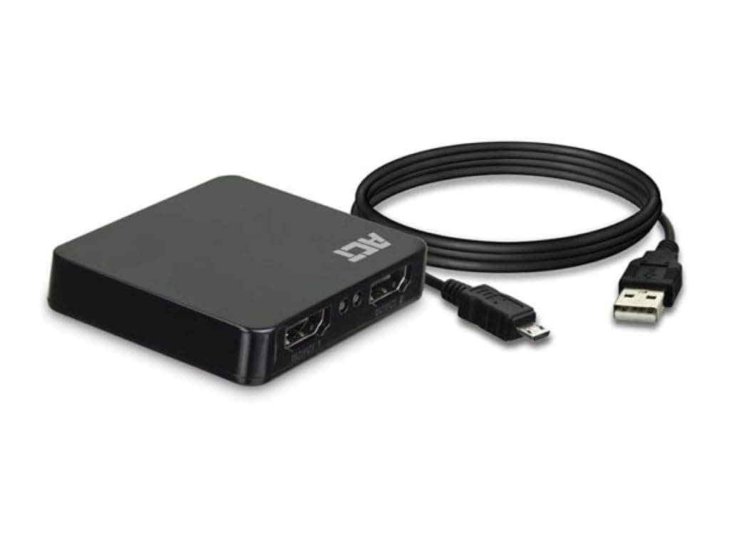 HDMI Сплитер ACT AC7835, 1/2, 4K@30Hz, USB, Черен