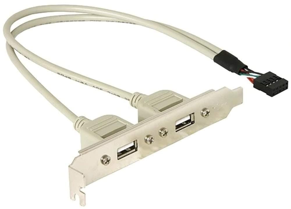 Скоба Delock, За монтаж в PC, USB 10 pin към 2 x USB 2.0 type A