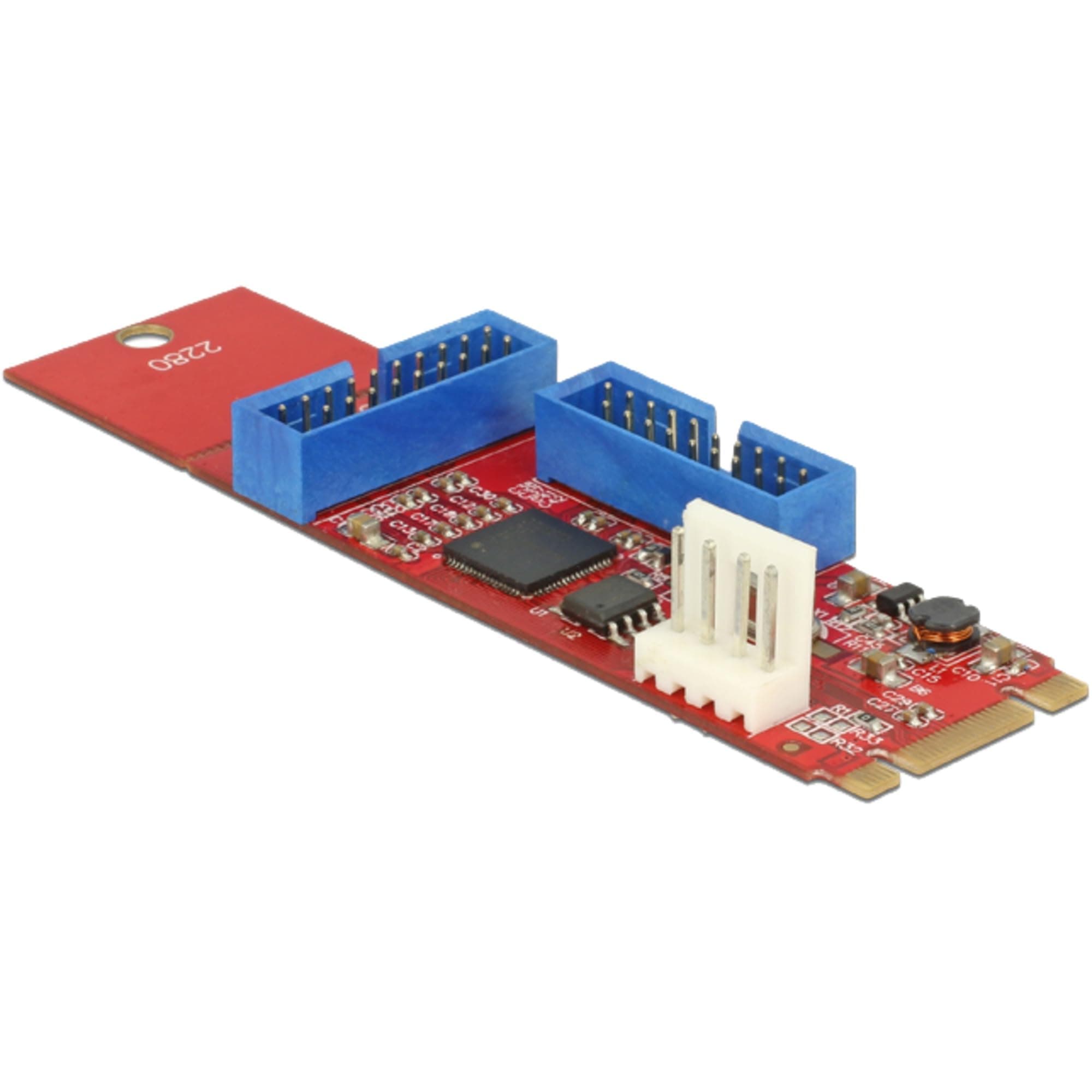 Адаптер Delock, M.2 Key B+M мъжко към 2 x USB 5 Gbps Pin Header