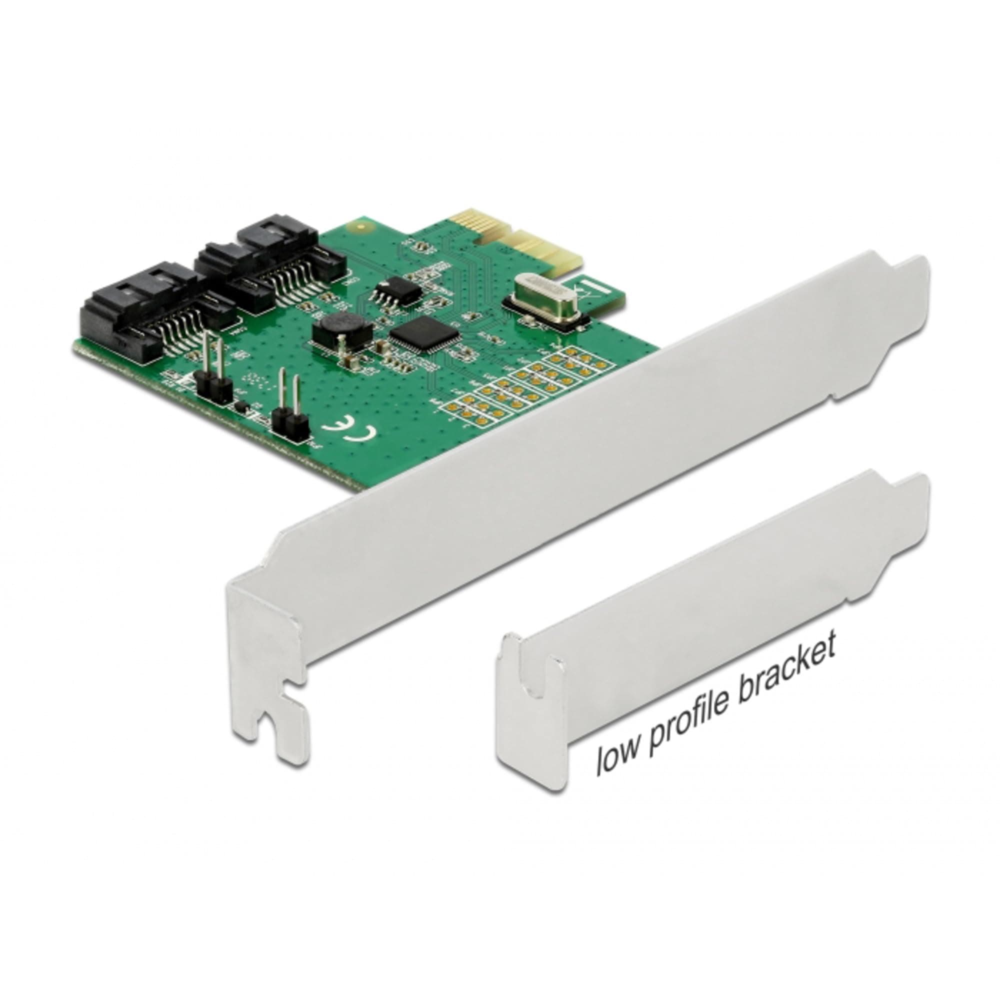 Карта Delock, PCI Express x1 към 2 port SATA, RAID