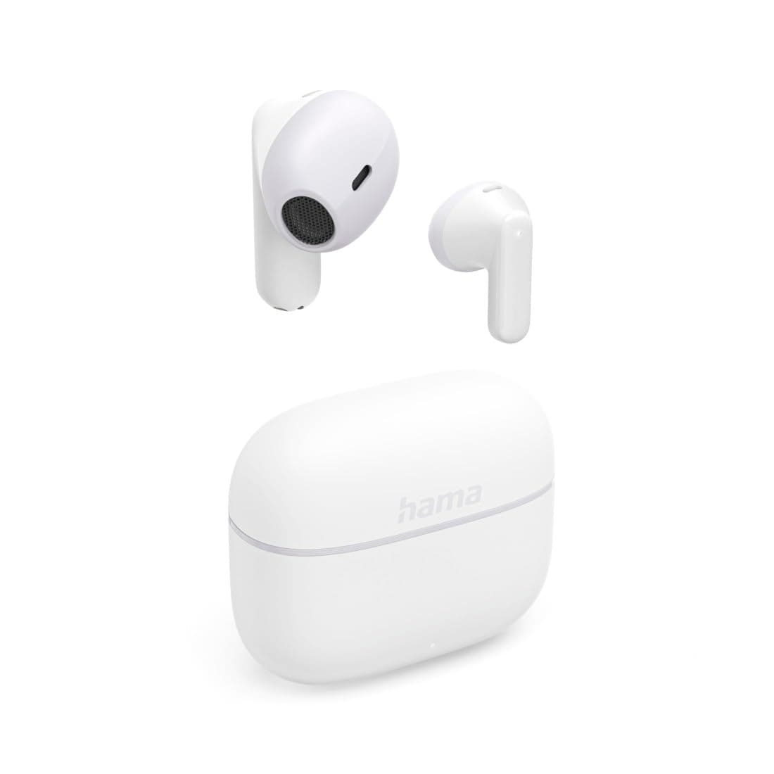 Слушалки Hama Freedom Light II, безжични, Bluetooth, микрофон, управление с гласови асистенти Google и Siri, до 5 часа време на работа, бели