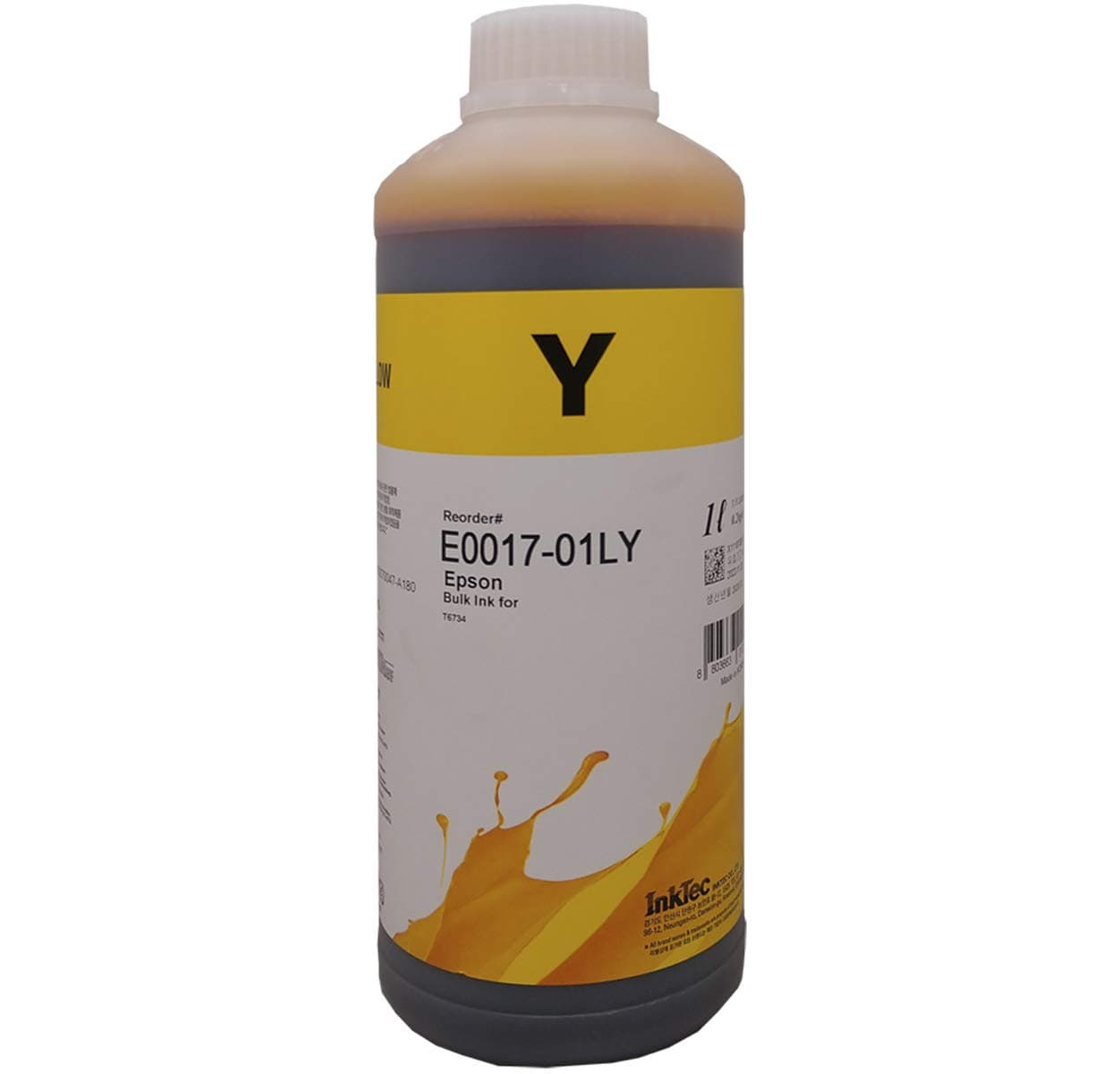 Бутилка с мастило INKTEC Т6734-C13T67344A, за Epson L800/ L810/ L850/ L1800, 1L, Yellow