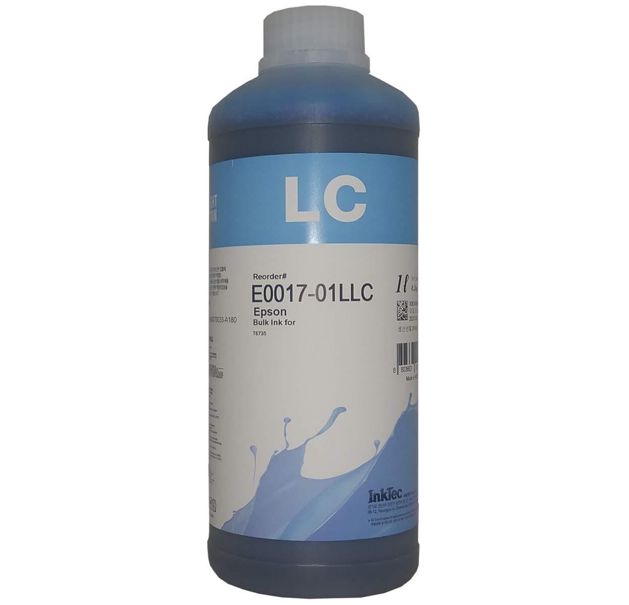 Бутилка с мастило INKTEC T6735-C13T67354A, за Epson L800/ L810/ L850/ L1800, 1L, Light Cyan