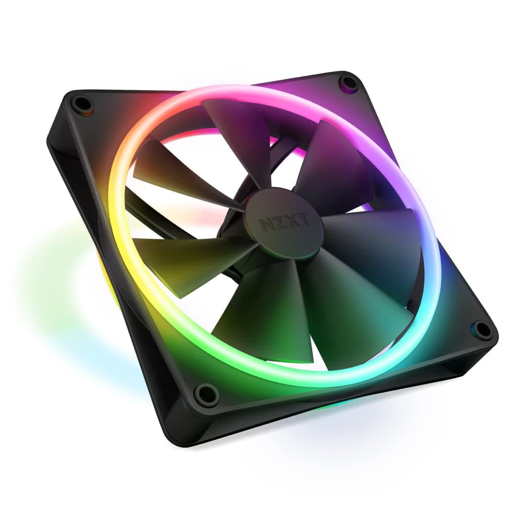 Вентилатор NZXT F140 RGB Duo, Черен