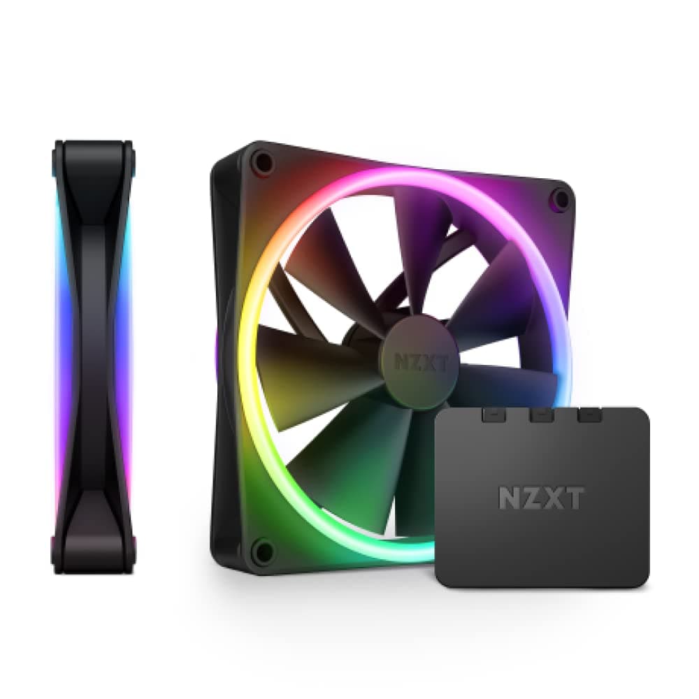 Комплект вентилатори NZXT F140 RGB Duo Black2бр, RGB Контролер