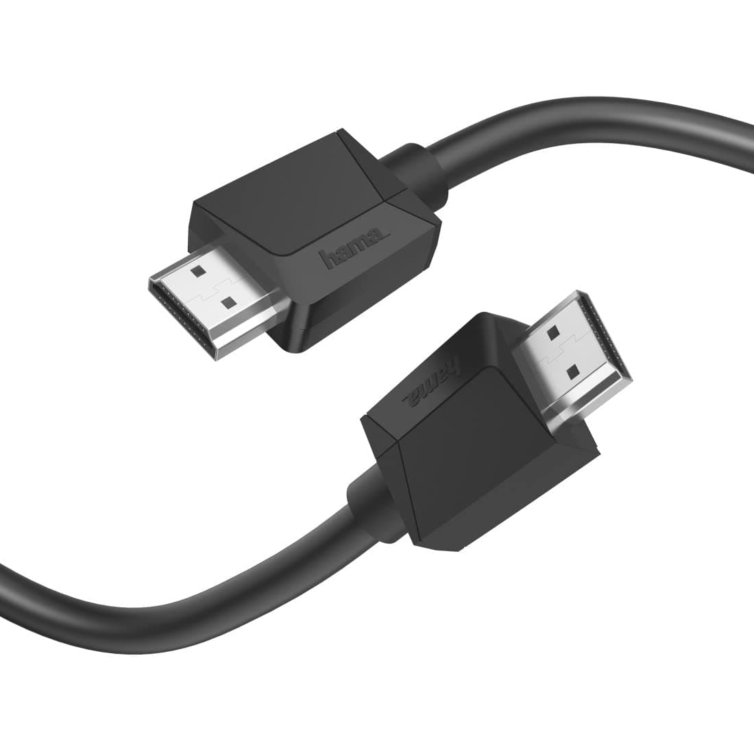 Кабел HAMA High-Speed, HDMI мъжко - HDMI мъжко, 4K, 18GB/s, Ethernet, 5 м, Позл. конектори, Черен