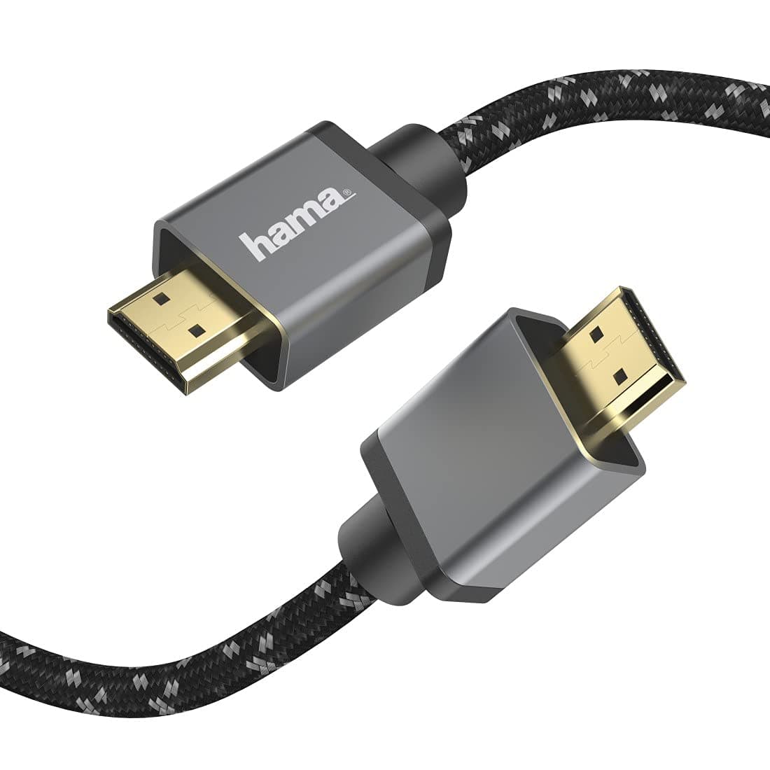 Кабел HAMA Ultra HD, HDMI мъжко - HDMI мъжко, 8K, 48GB/s,метал, 3 м, Позл. конектори, Ethernet, Черен