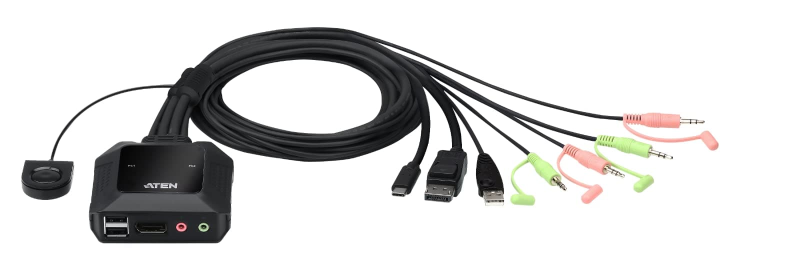 Превключвател KVM ATEN CS52DP, Дву портов USB-C DisplayPort