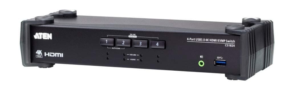 KVMP превключвател ATEN CS1824, 4-портов, 4K, USB 3.0, HDMI Audio