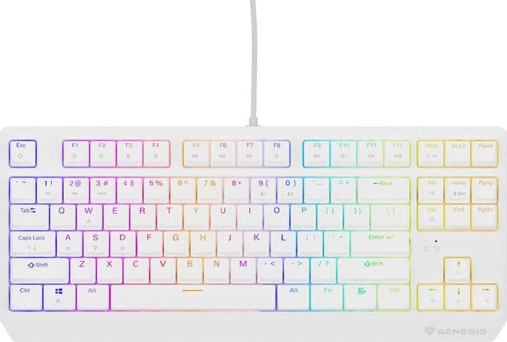Genesis Gaming Keyboard Thor 230 TKL US RGB Mechanical Outemu Red White Hot Swap