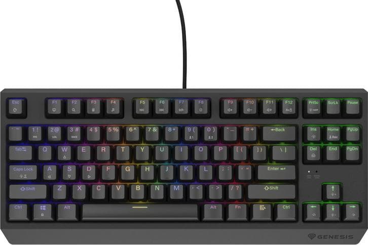 Genesis Gaming Keyboard Thor 230 TKL US RGB Mechanical Outemu Brown Black Hot Swap
