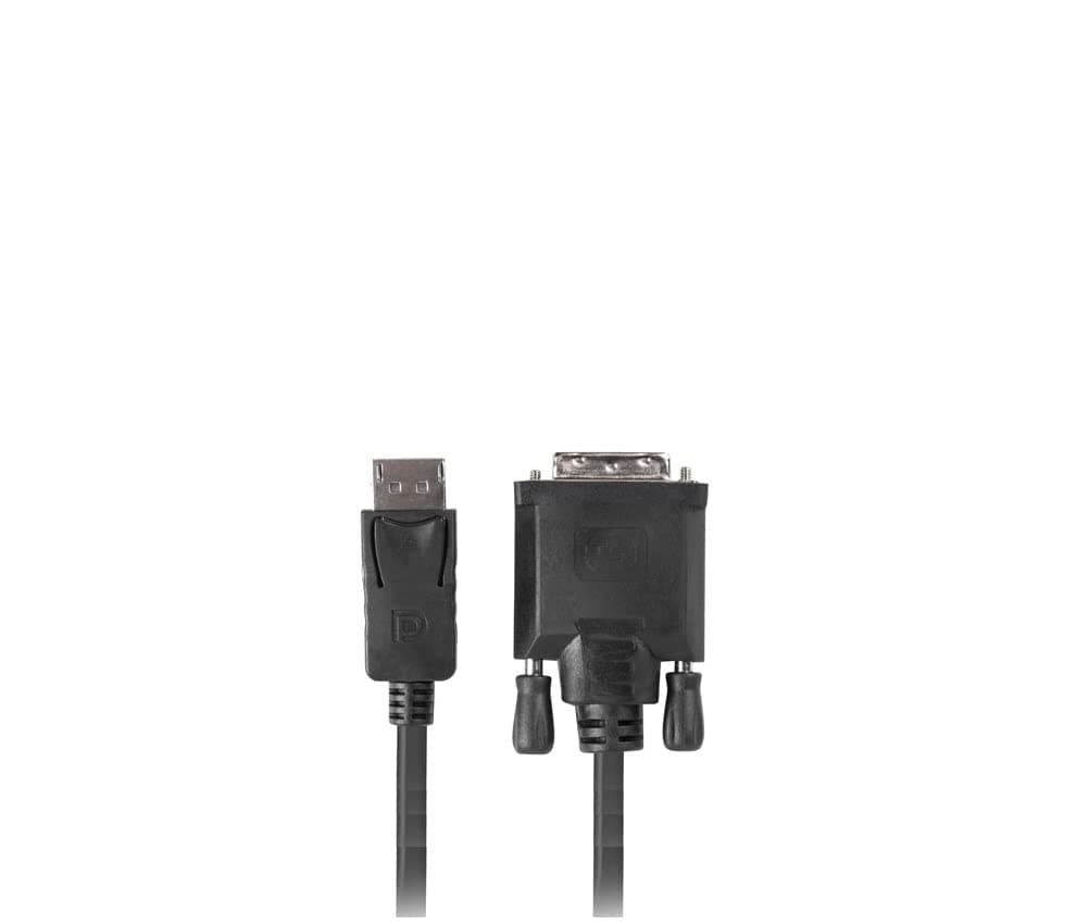 Lanberg display port (M) V1.2 -> DVI-D (M) (24+1) cable 1.8m, dual link, black